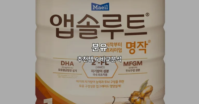분유 추천템 6 비교분석