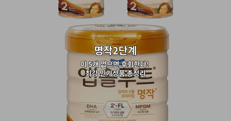 명작2단계 이 5개 없으면 후회한다! 최강 인기상품 총정리