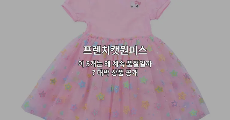 프렌치캣원피스 이 5개는 왜 계속 품절일까? 대박 상품 공개