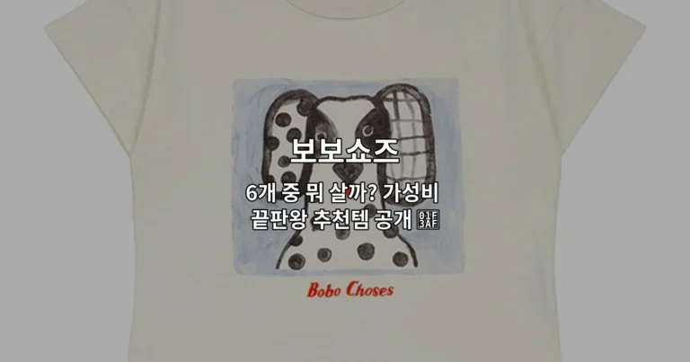 보보쇼즈 6개 중 뭐 살까? 가성비 끝판왕 추천템 공개 🎯