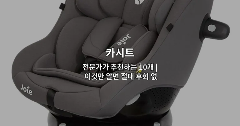 카시트 전문가가 추천하는 10개 | 이것만 알면 절대 후회 없음
