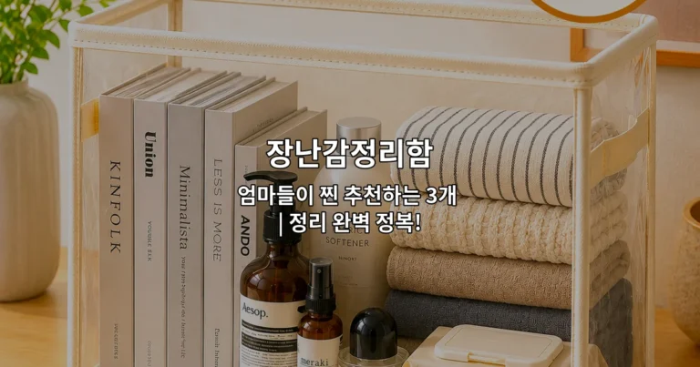 엄마들이 추천하는 장난감정리함 3개 제품을 비교 소개하는 썸네일 이미지